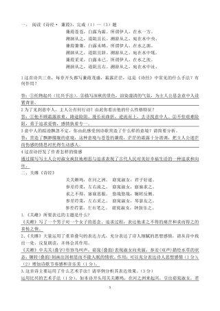 部编版八年级下册语文古诗赏析最新全面版