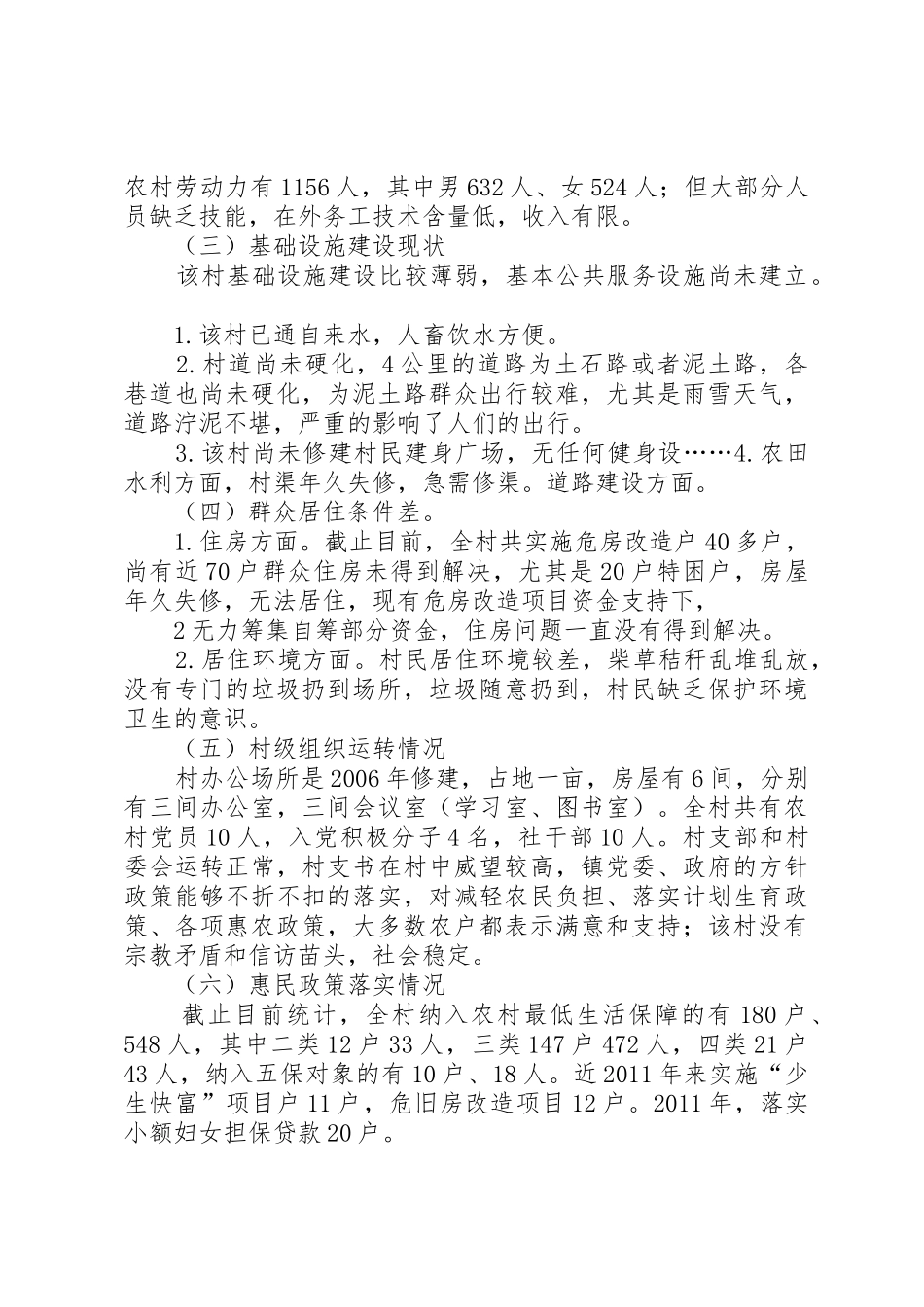 某某村村情分析报告_第2页