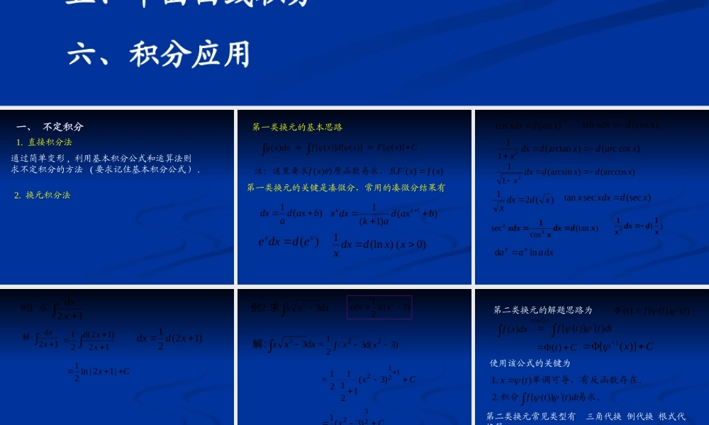高等数学--3.积分学