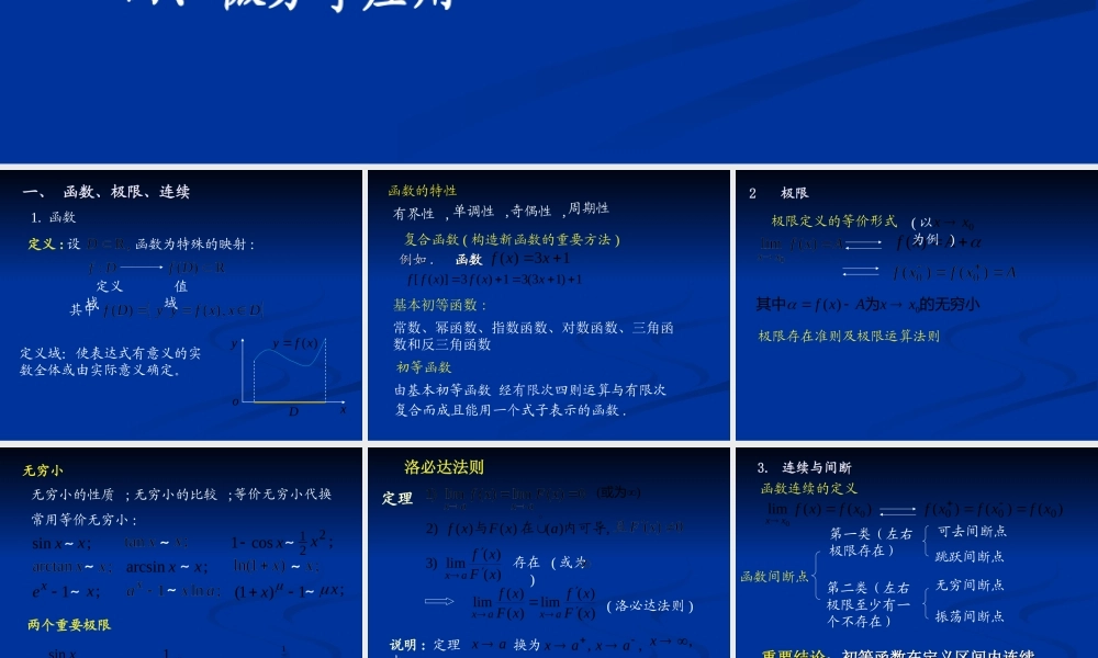 高等数学--2微分学