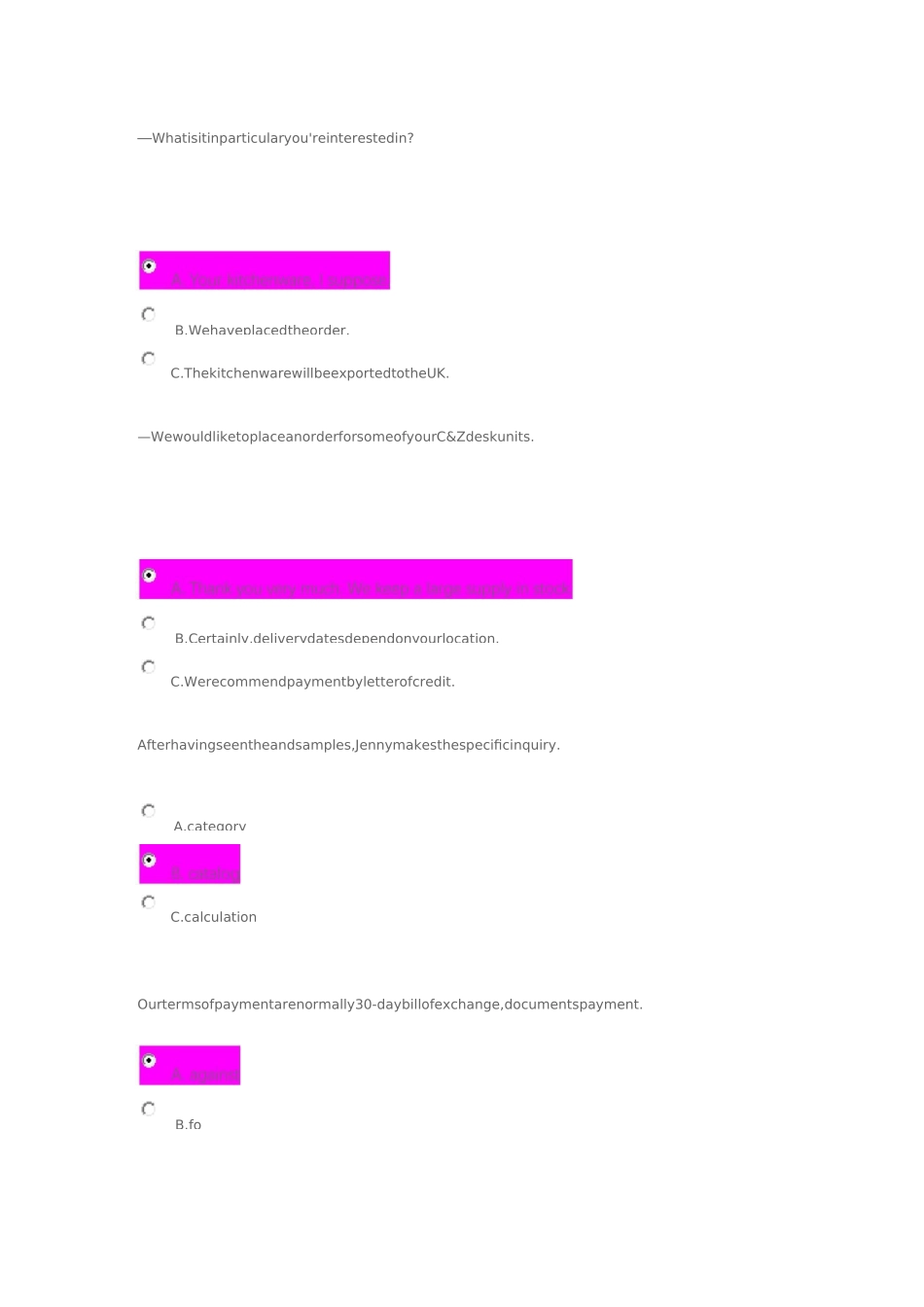 商务英语3形考_第1页