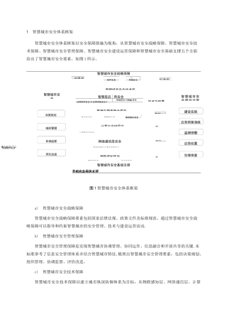 智慧城市安全体系框架