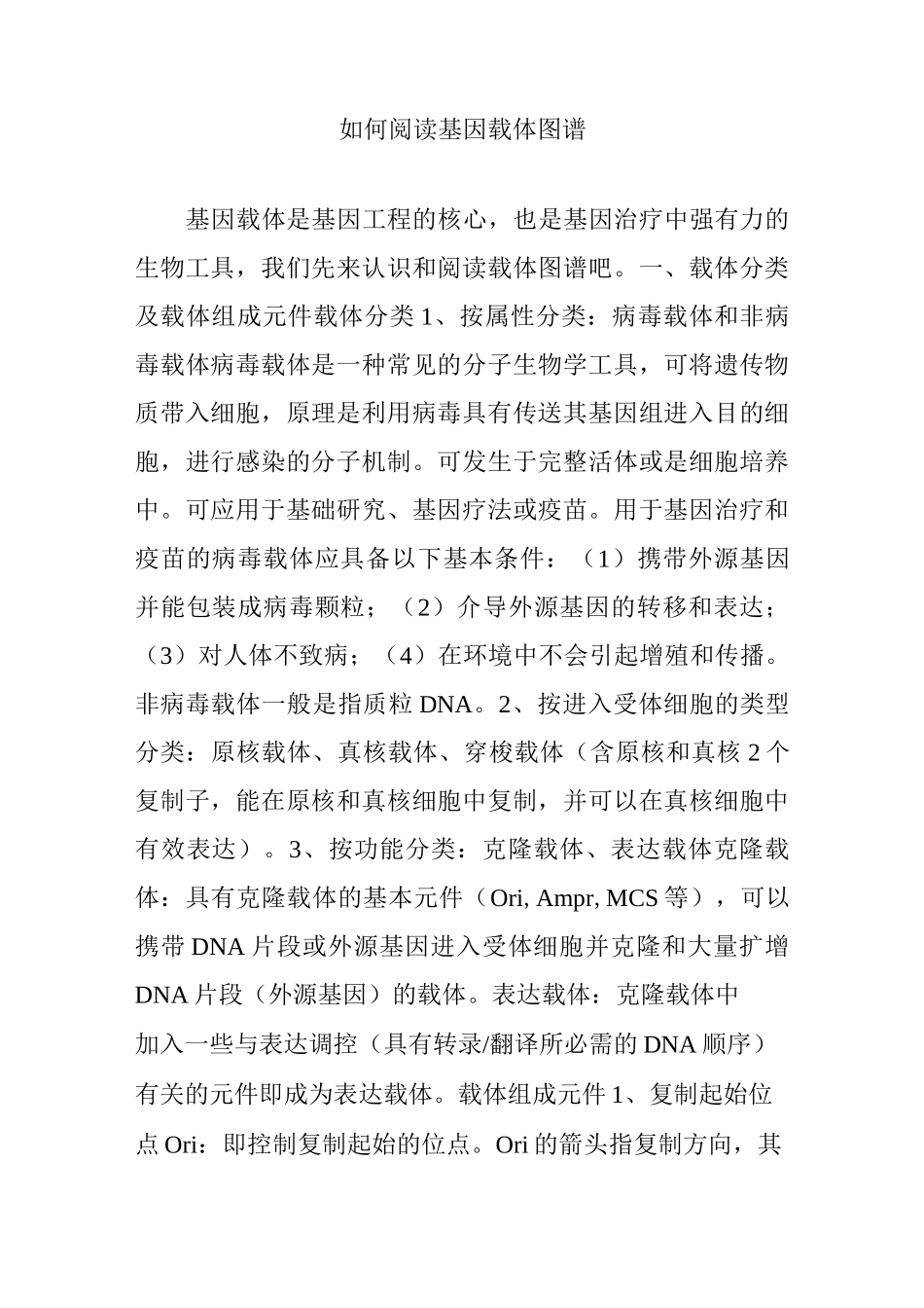 如何阅读基因载体图谱_第1页