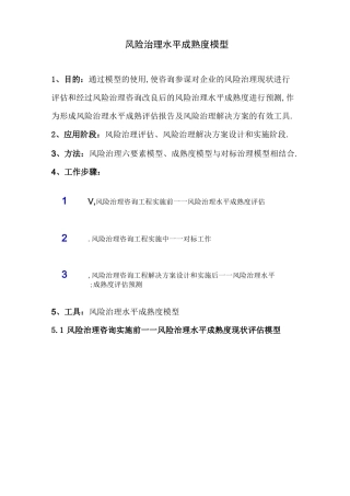 风险管理能力成熟度模型