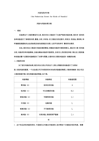 风险管理计划书