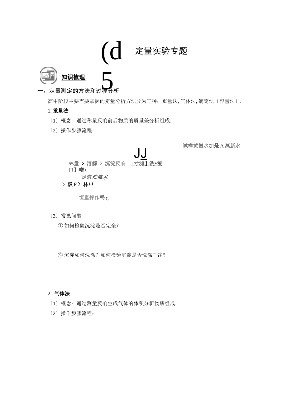 高中化学20定量试验专题_第1页