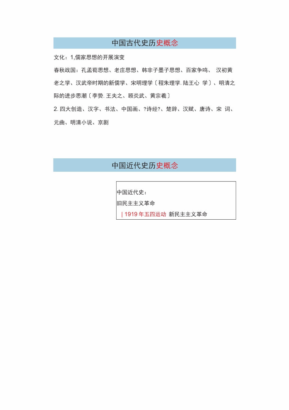 高中历史重要历史概念与时间梳理_第3页