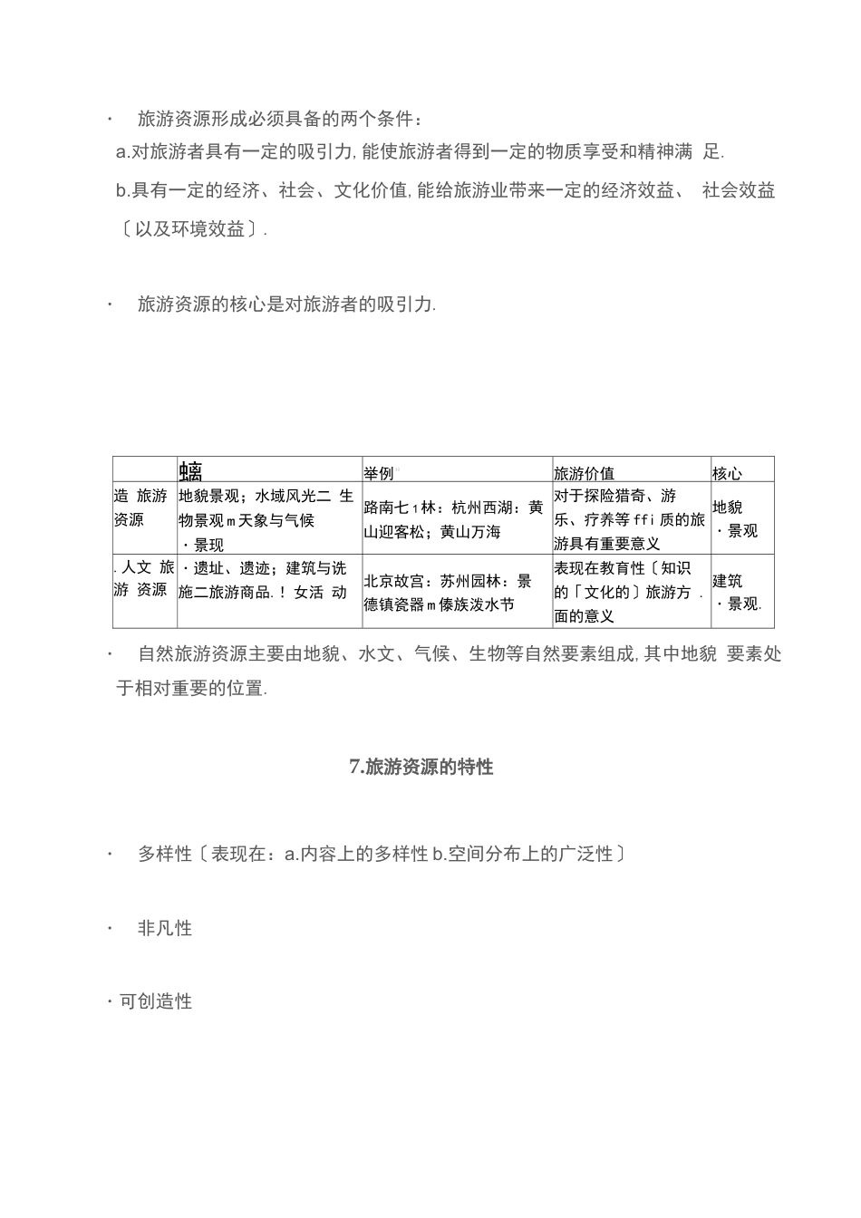高中高考地理旅游地理知识点总结_第3页