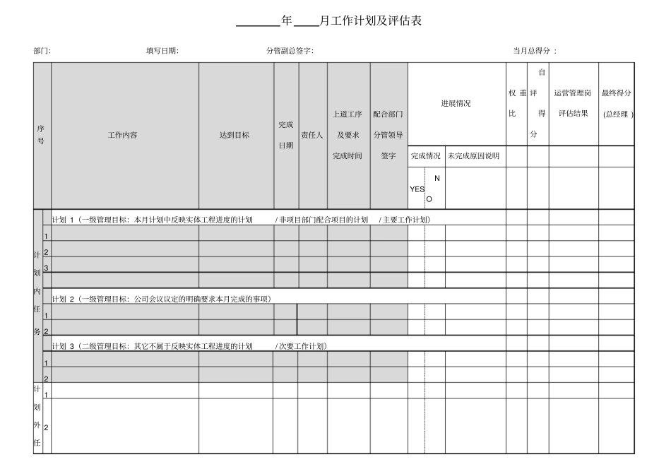月度计划表修改版_第1页