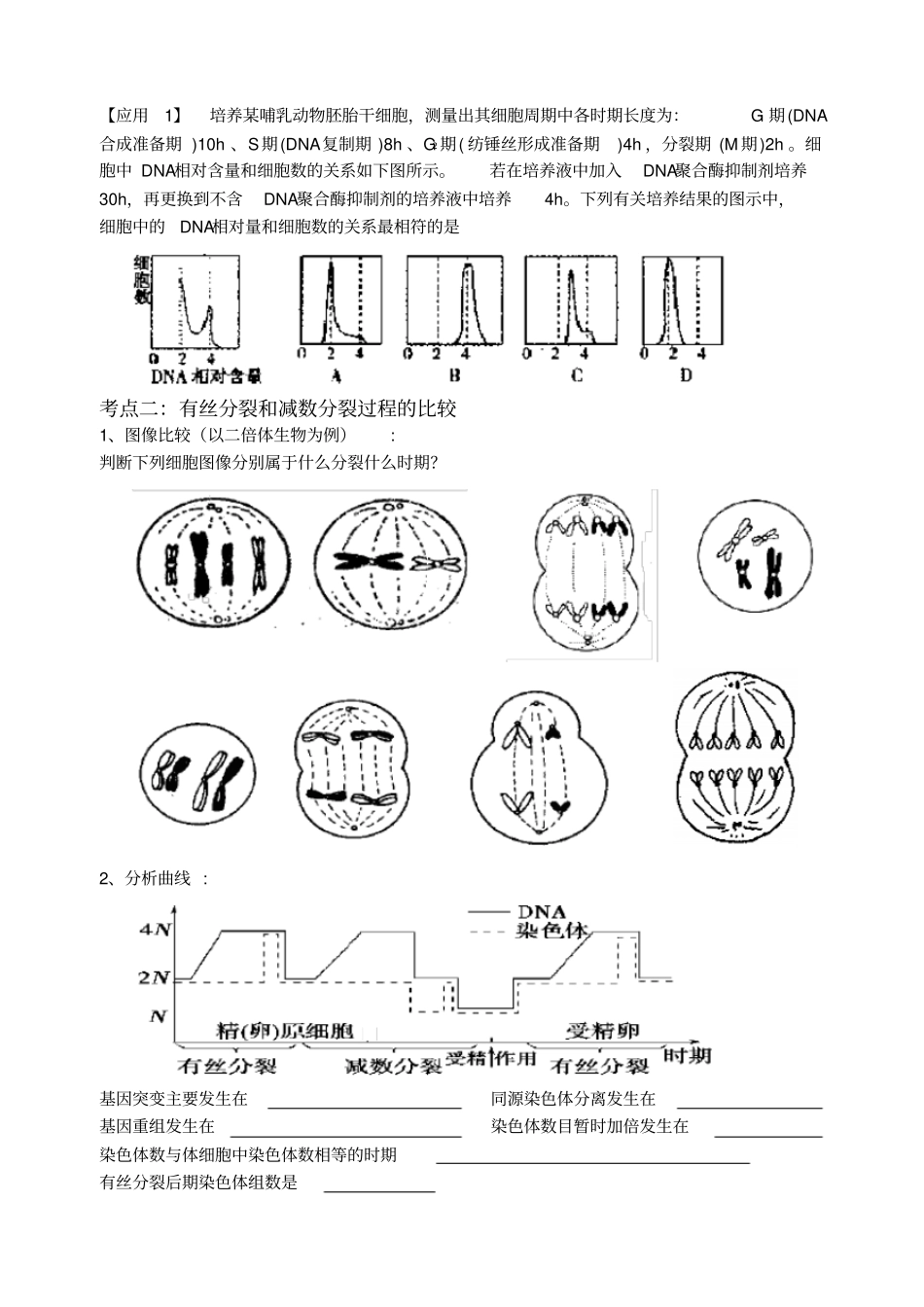 有丝分裂与减数分裂二轮复习供参考_第2页