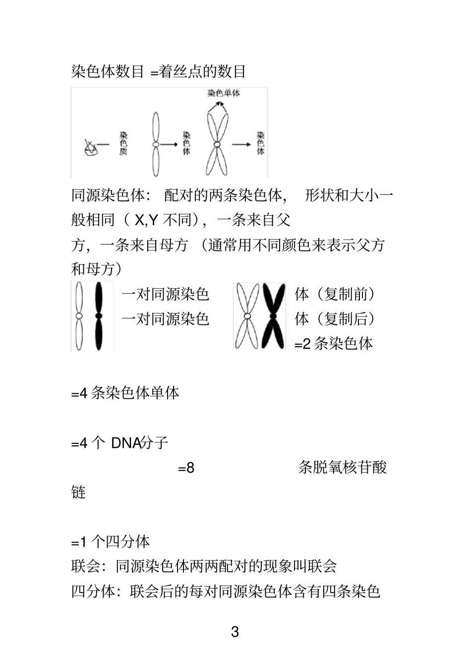 有丝分裂和减数分裂比较_第3页