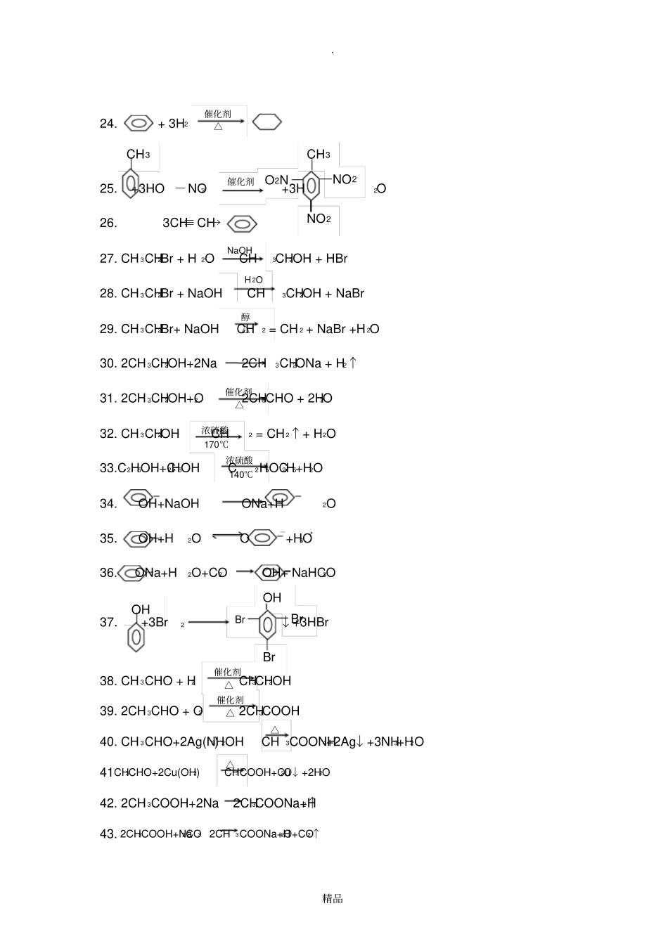 有机化学常用反应方程式汇总_第2页
