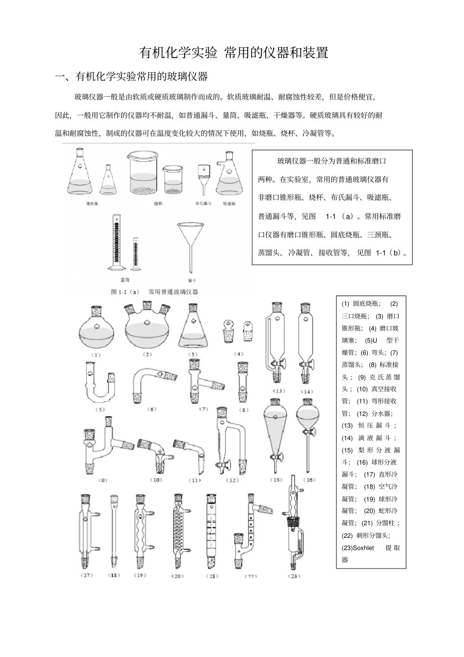 有机化学试验常用的仪器讲解_第1页