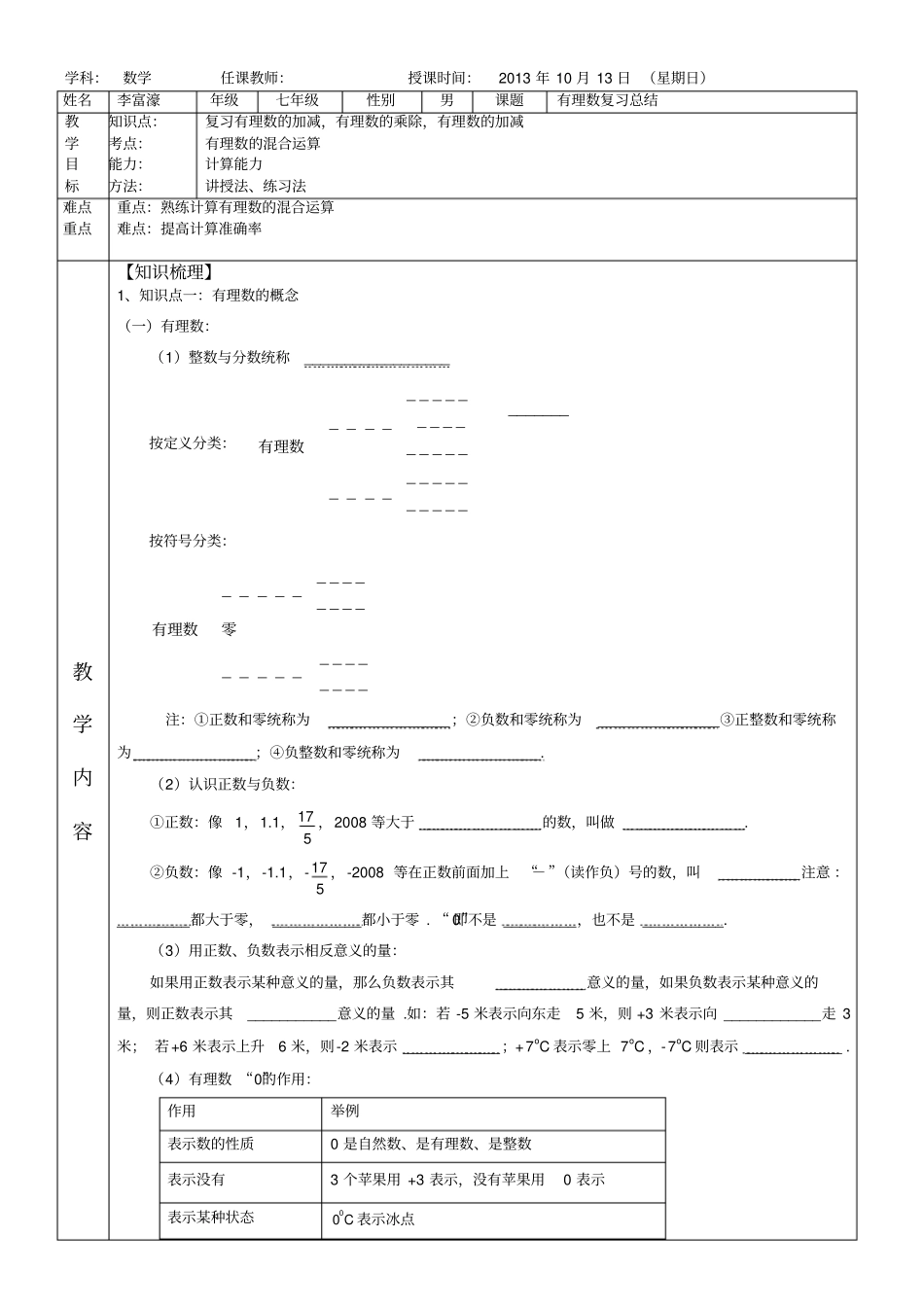 有理数知识总结_第1页