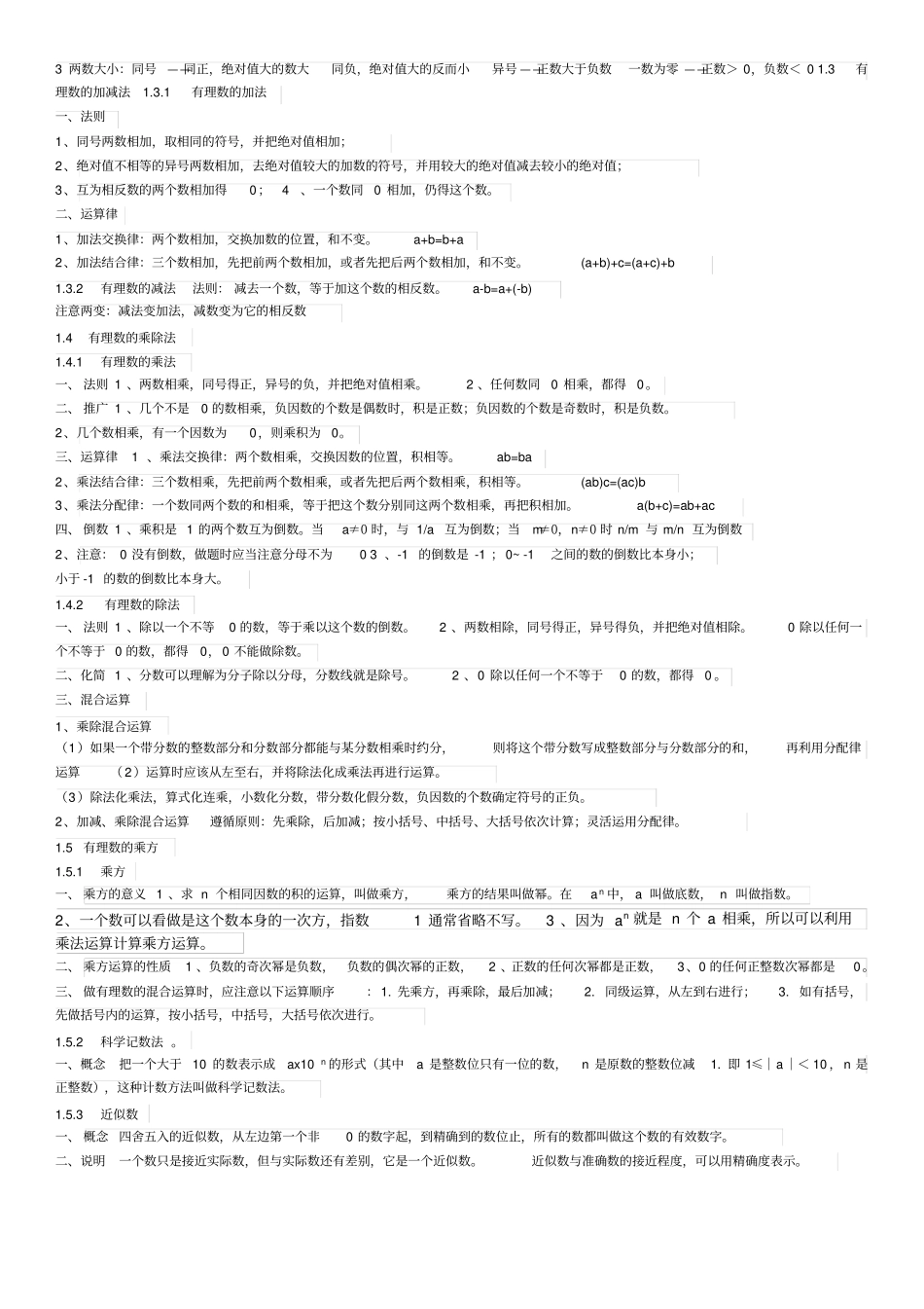 有理数知识点总结_第2页