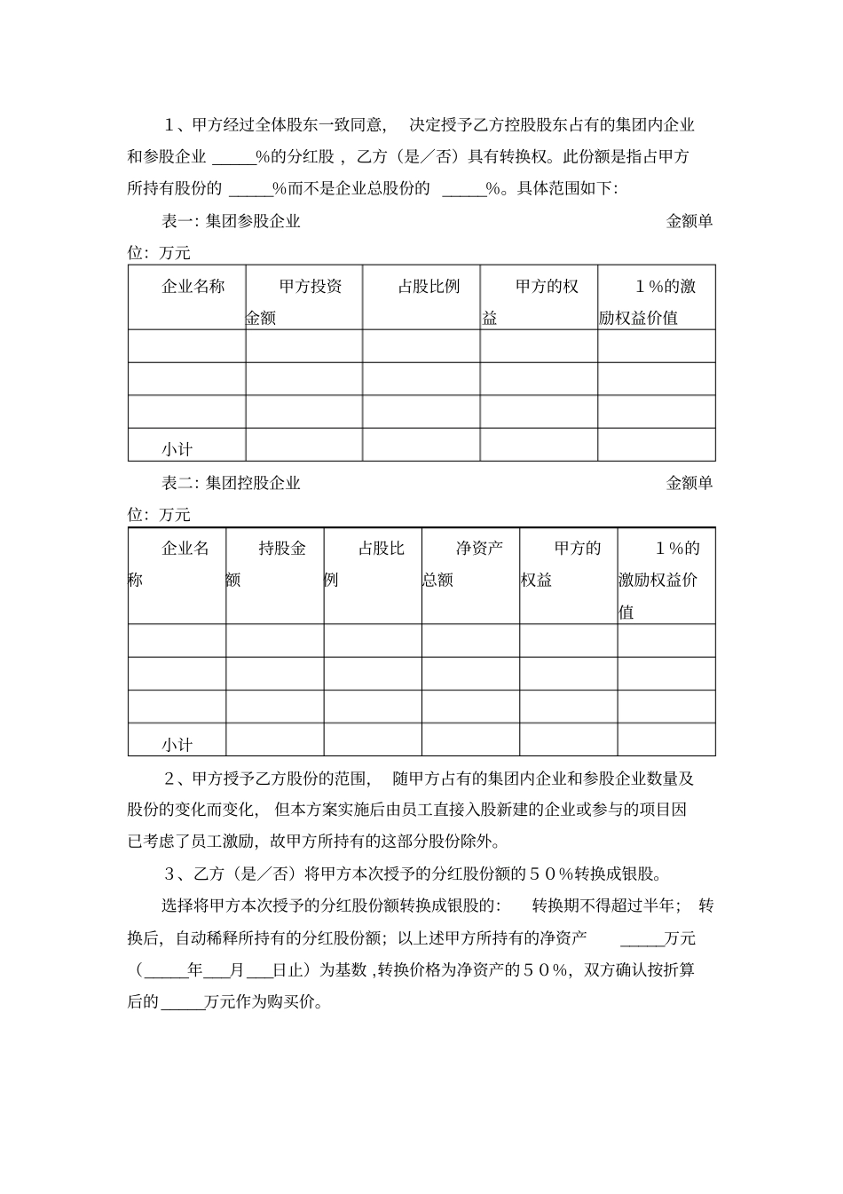有限公司股权激励协议范本_第3页