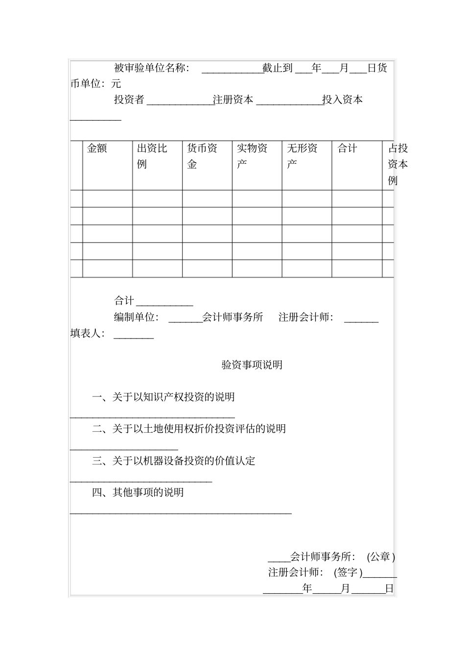 有限公司设立验资报告_第2页
