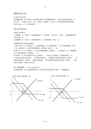 期权平价公式