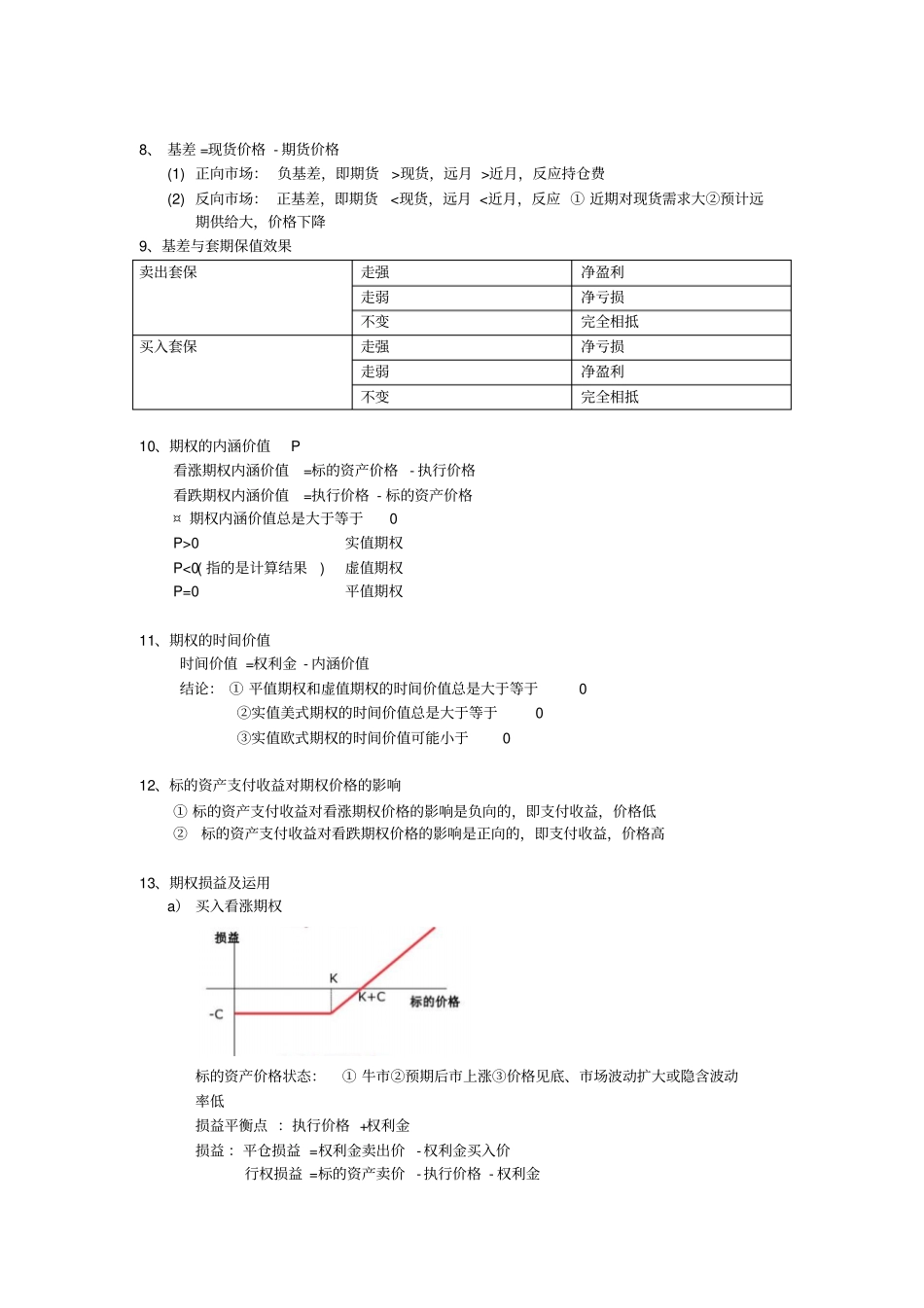 期货及衍生品公式总结_第2页