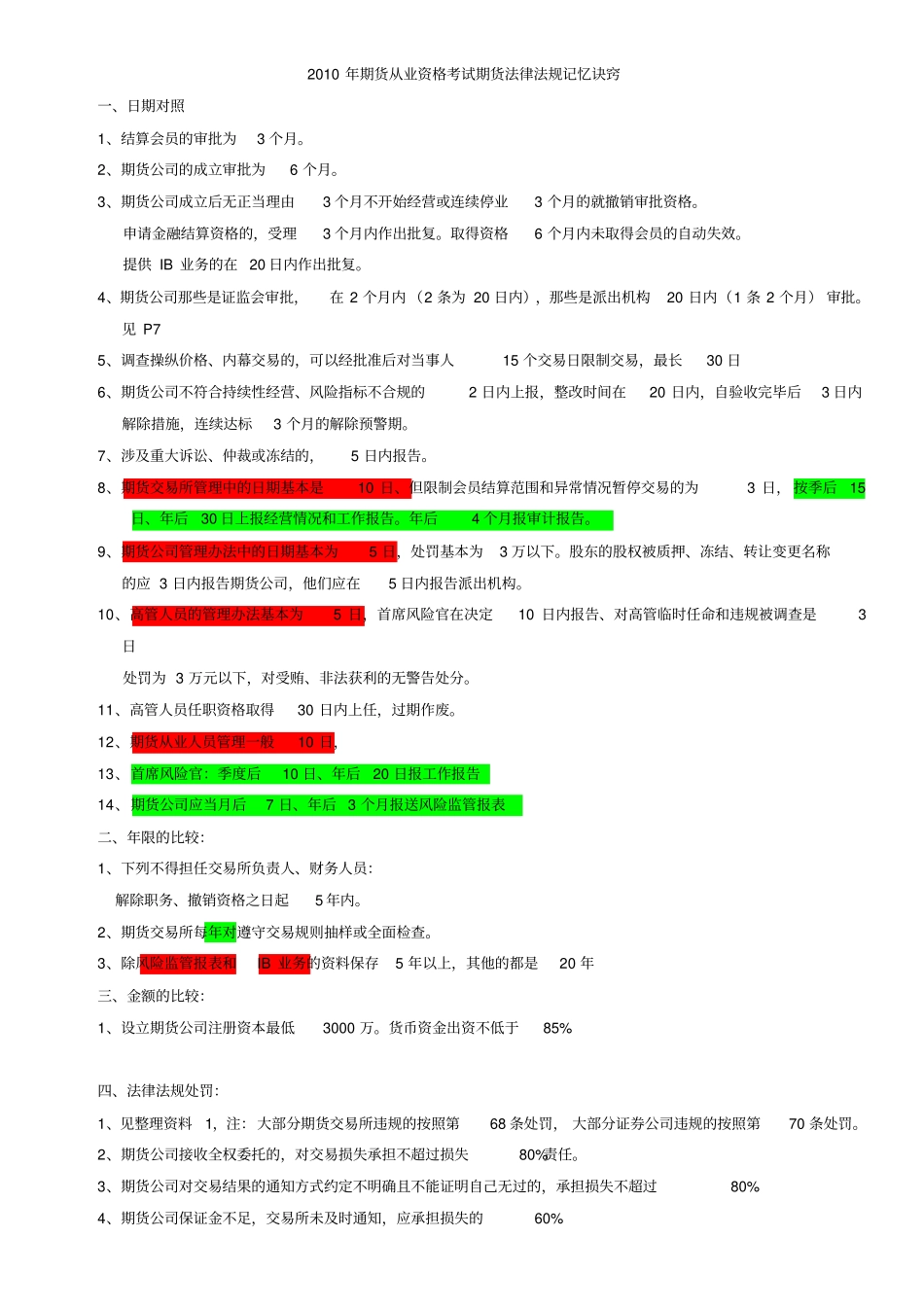 期货法律法规重点记忆_第1页