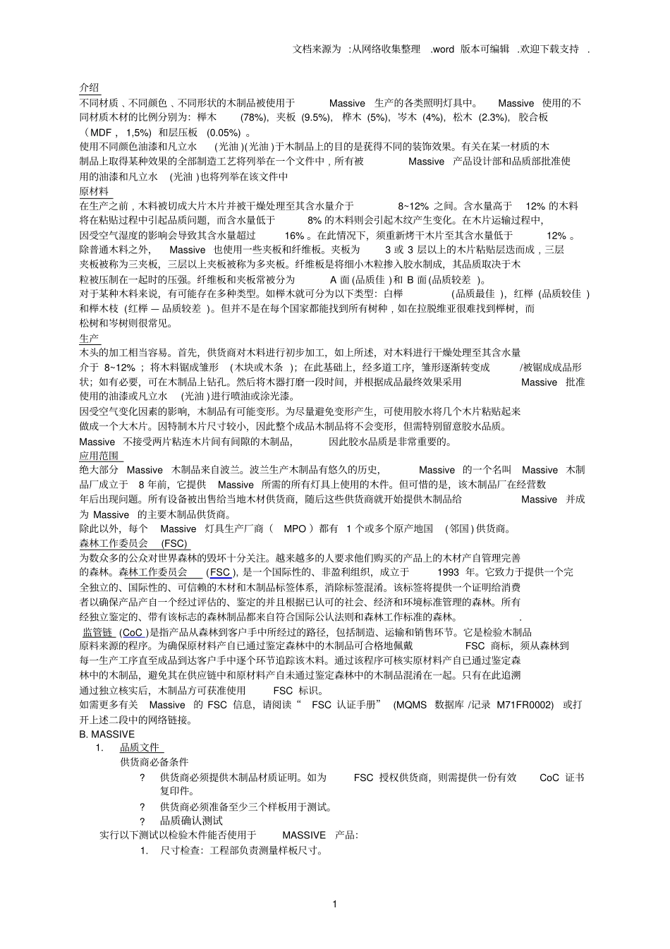 木制品检验标准_第1页