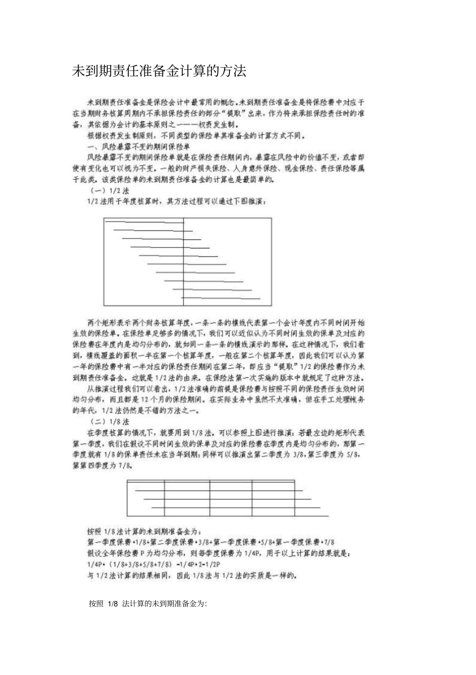 未到期责任准备金计算的方法_第1页