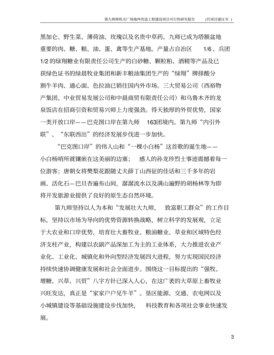 机关广场地坪改造工程项目可行性研究报告_第3页