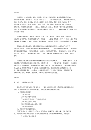 机制木炭项目可研报告