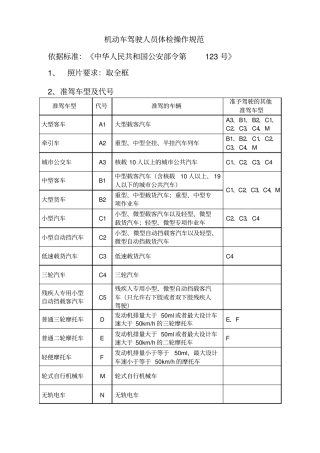 机动车驾驶人员体检操作规范
