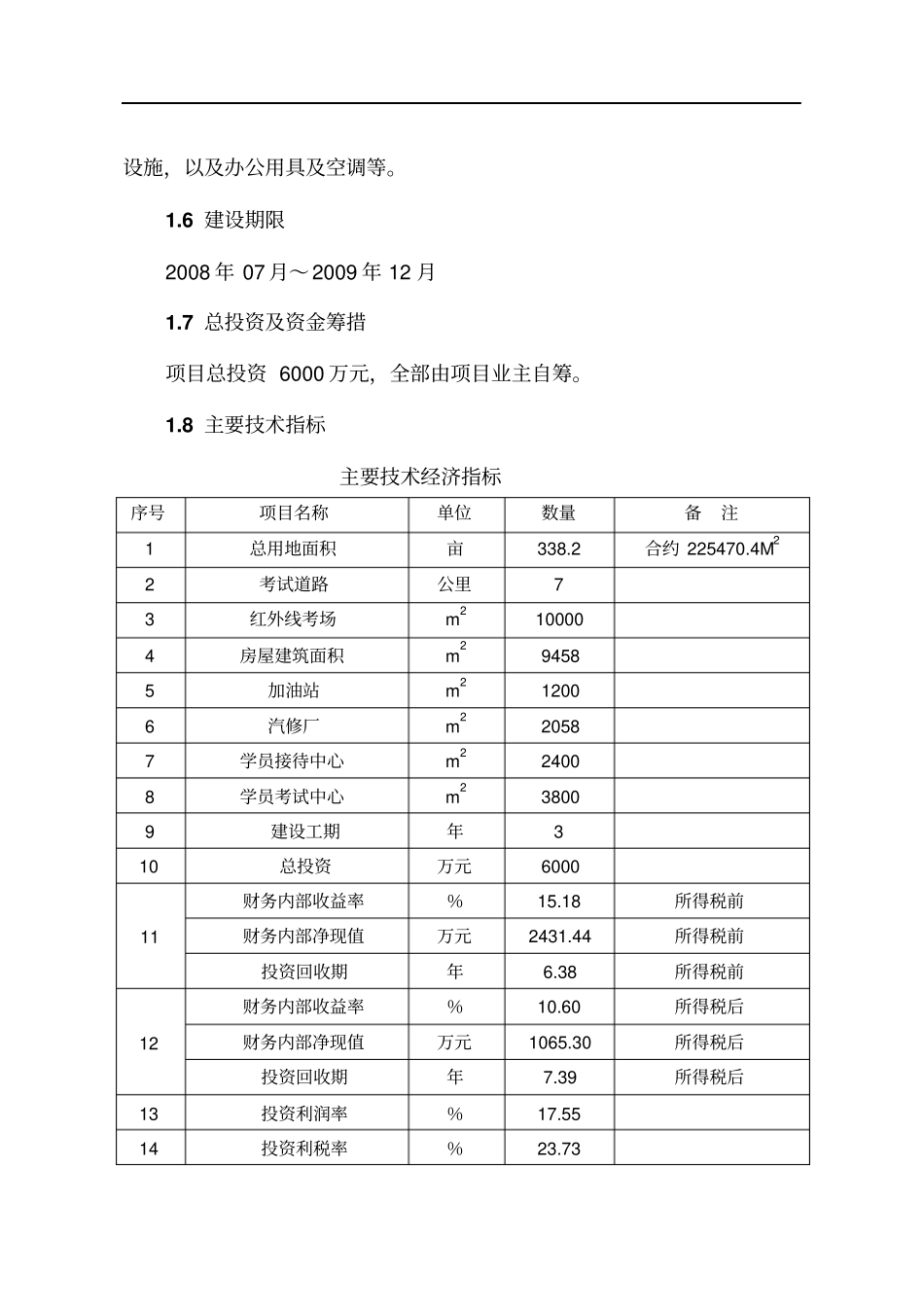 机动车驾驶人考试中心汽车驾驶考试场建设项目可行性研究报告_第3页