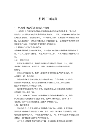 机场FOD防范