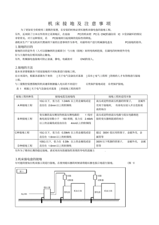 机床接地及注意事项