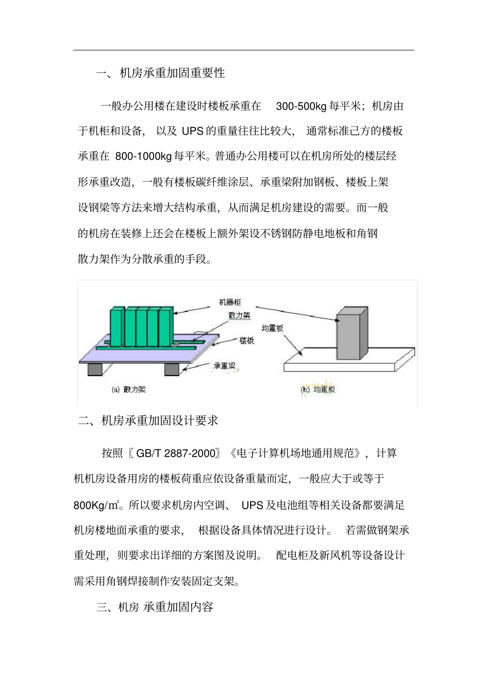 机房加固设计方案承重_第1页