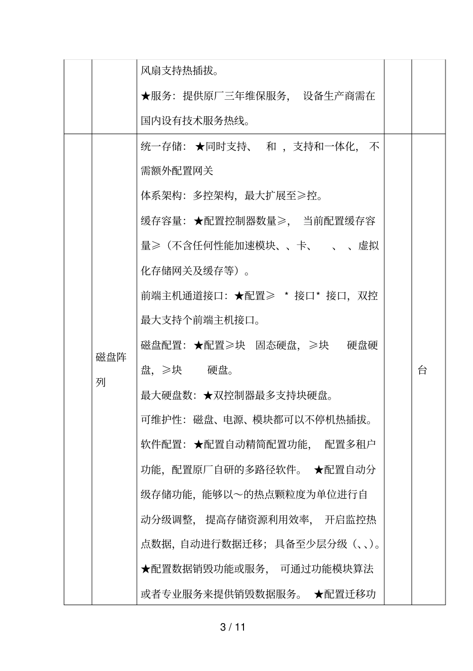 机房设备参数及要求_第3页