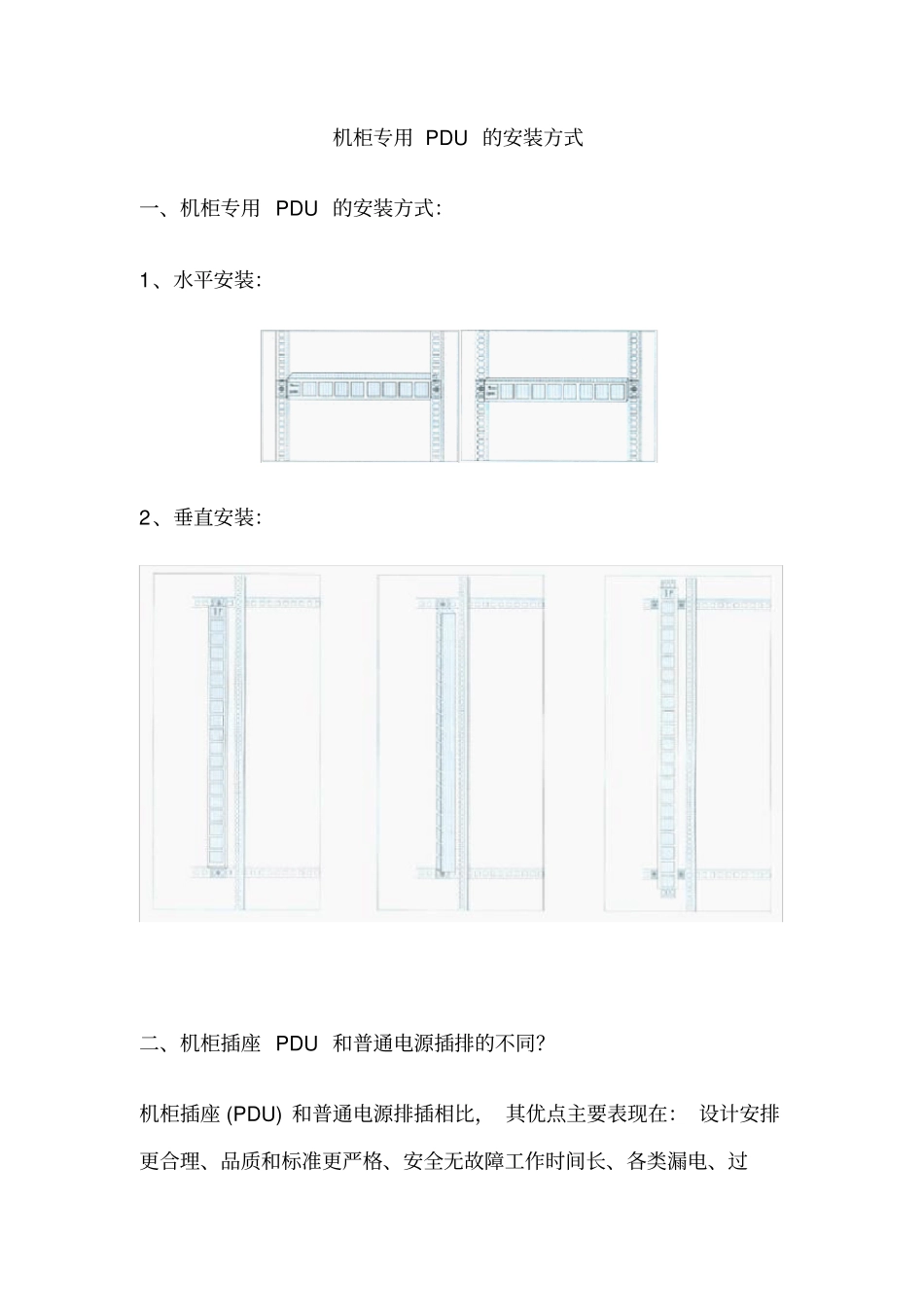 机柜专用PDU的安装方式_第1页