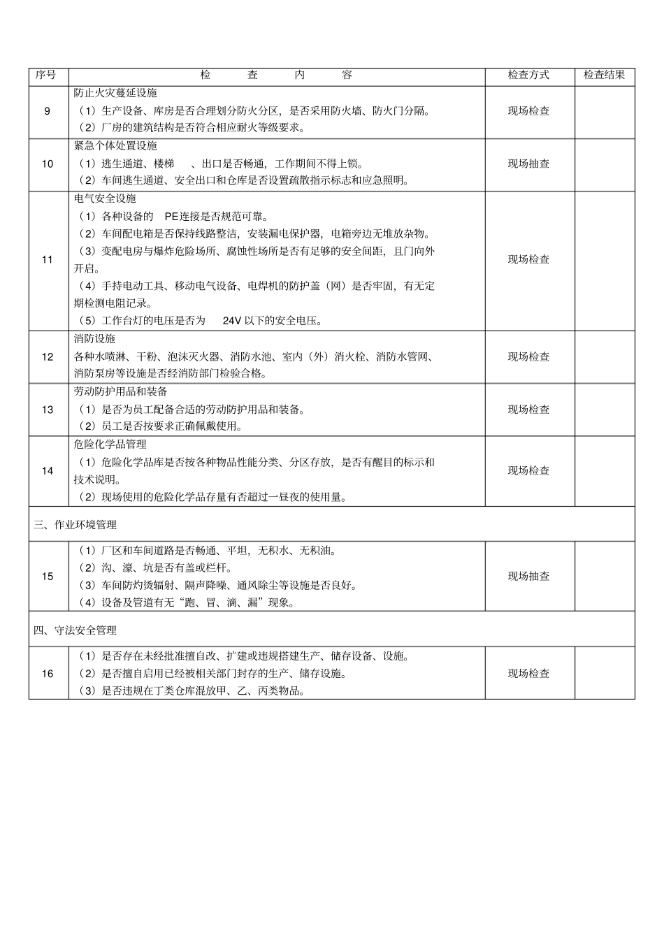 机械制造企业安全检查表_第2页