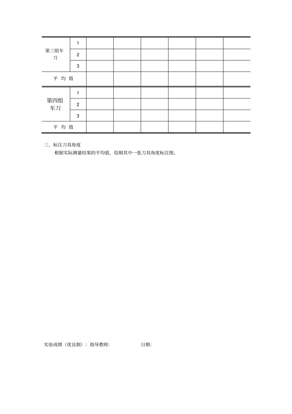 机械制造技术基础试验报告_第3页