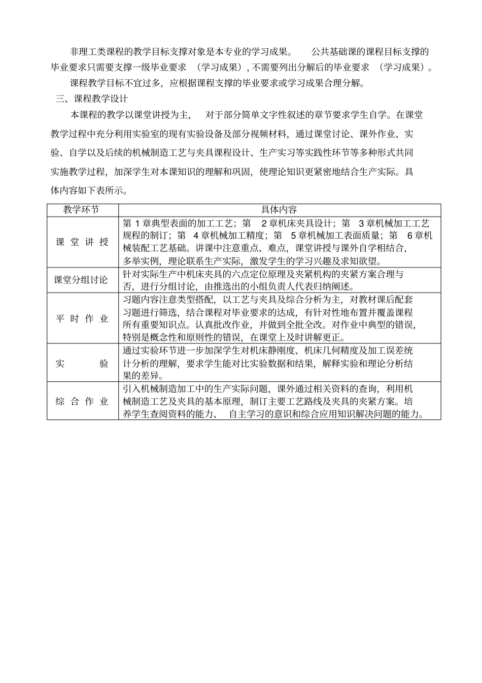 机械制造技术课程教学大纲_第2页