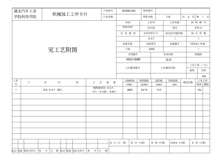 机械加工工序卡片讲解