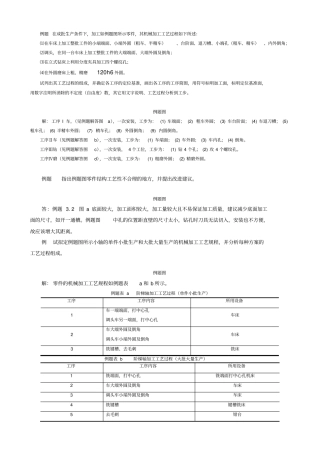 机械加工工艺路线期末考试试题