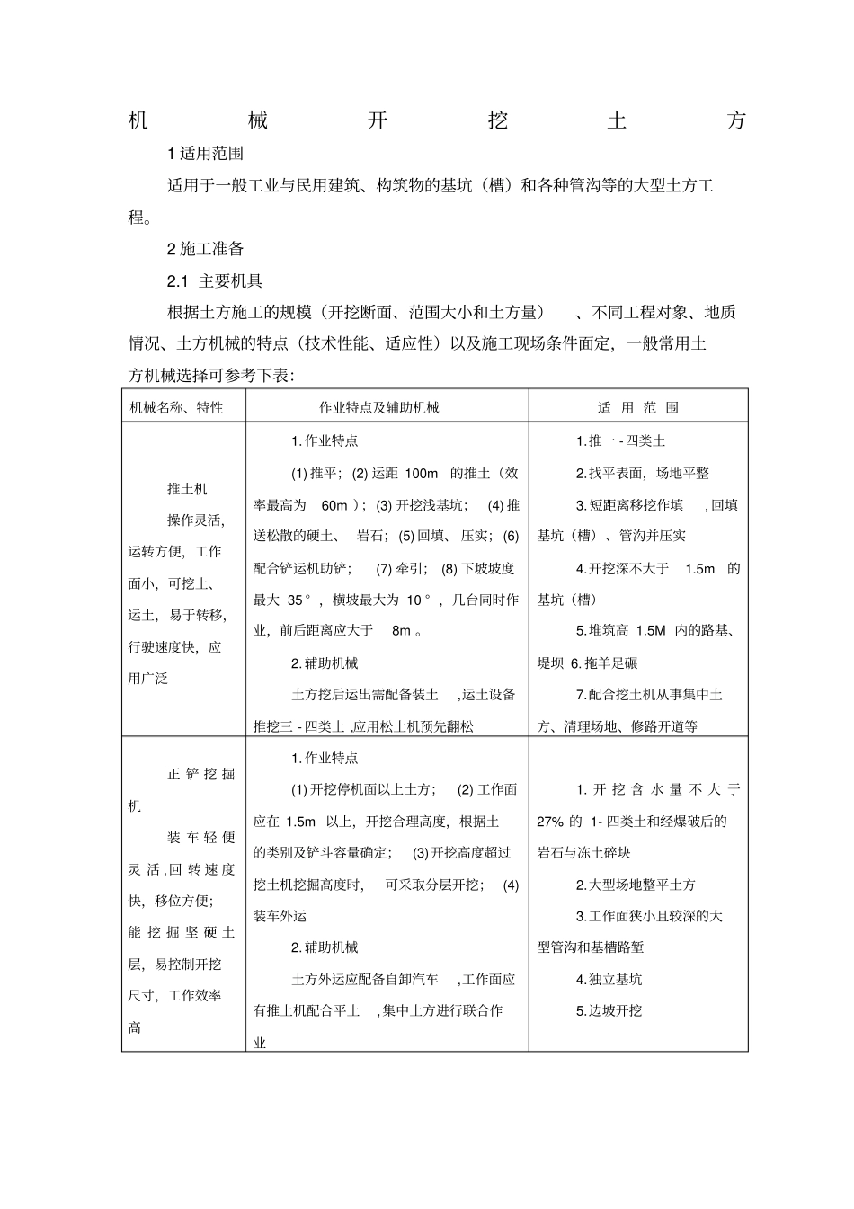 机械土方开挖_第1页