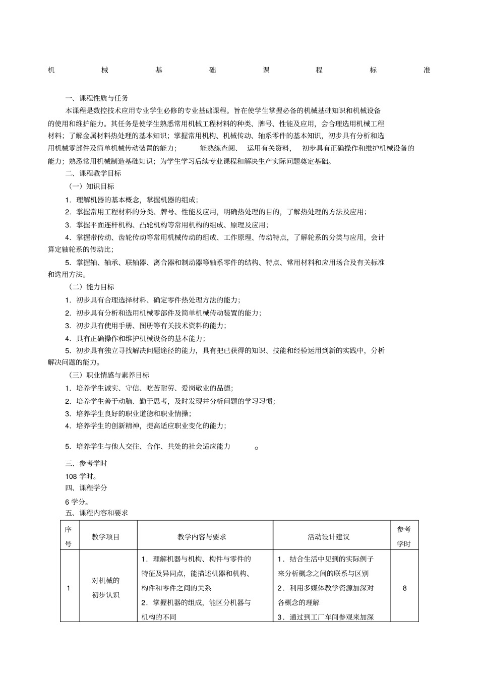 机械基础课程标准_第1页