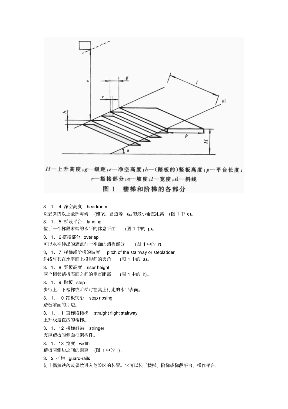 机械安全进入机器和工业设备的固定设施第部分楼梯阶梯和护栏GB—_第3页