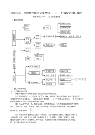 机械振动和机械波