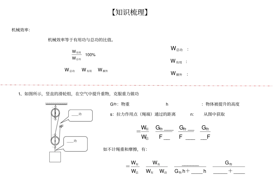 机械效率公式大全讲义_第1页
