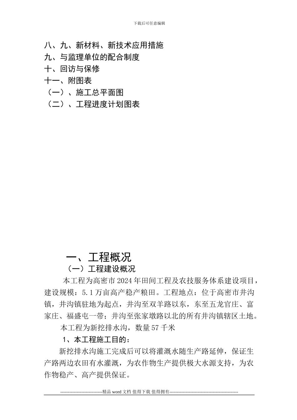 新挖排水沟施工组织设计_第2页