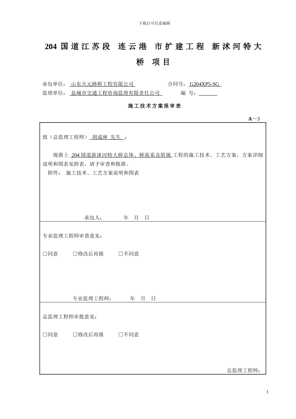 新沭河特大桥桥面系施工方案_第1页