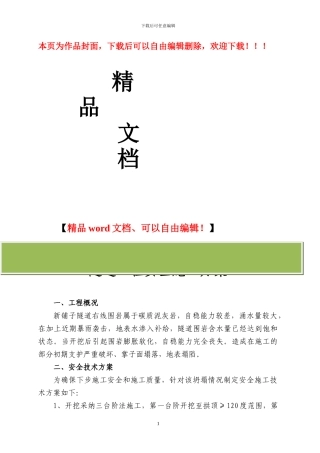 新铺子隧道塌方安全施工方案.1