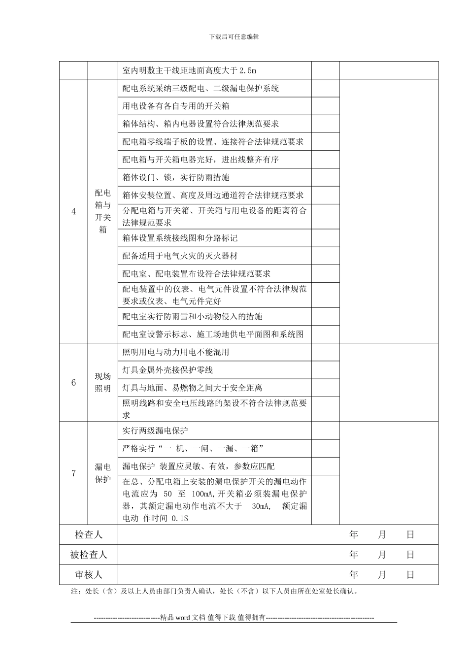施工临电检查表_第2页