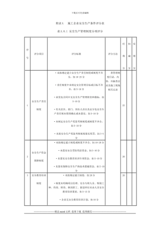 施工企业安全生产条件